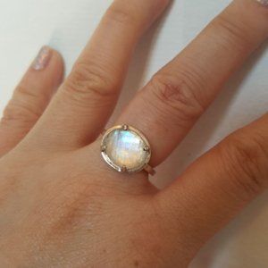 Sold: Artisan Faceted Moonstone Ring Size 6